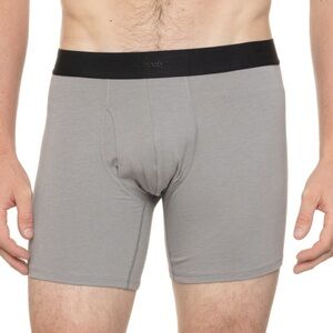 allbirds Gray Black Waistband Anytime Organic Cotton Boxer Brief 6” Inseam